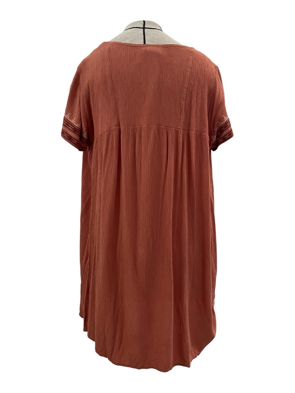 Knox Rose Rust Embroidered Square-Neck Boho Dress - Picture 3 of 4